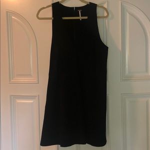 Black Suede Tank Dress with Pockets!